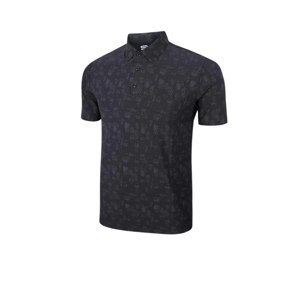 9NINE Basic Men's Golf Polo Shirt - Black - 2XL (US SIZE)