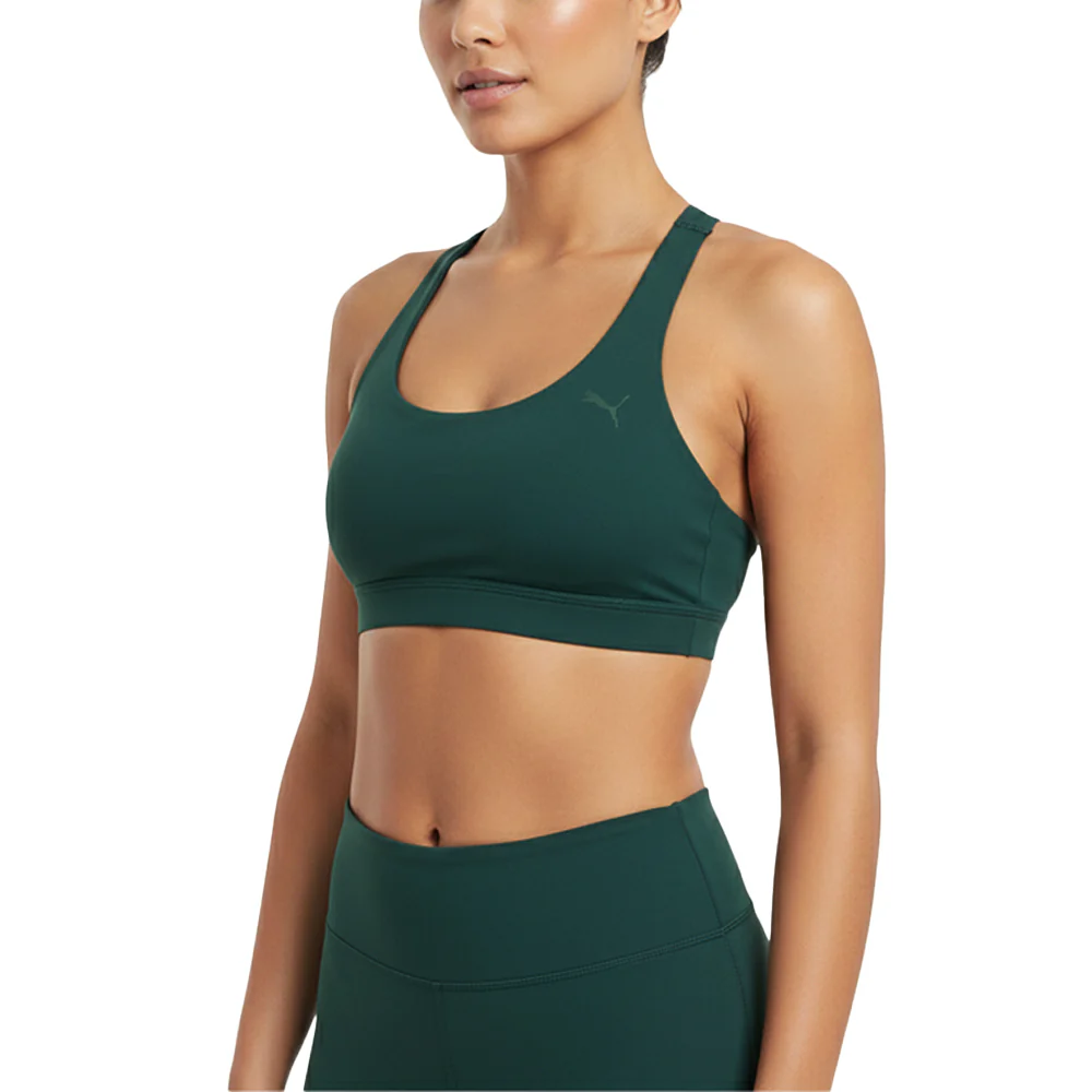 PUMA Cloudspun Women's Training Sports Bra - Green - L (UK SIZE)