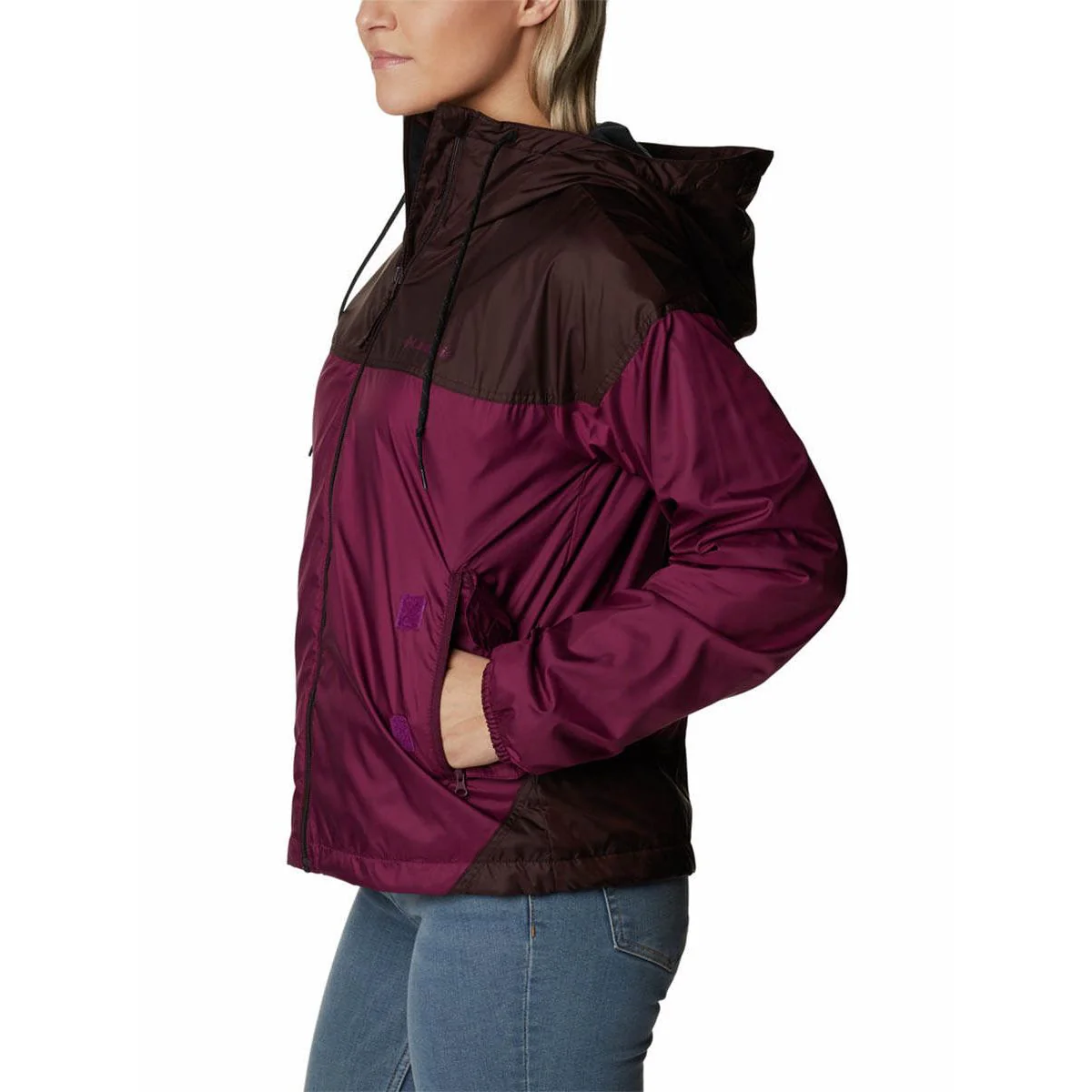 Женская куртка Columbia Flash Challenger Fleece Lined Windbreaker Hiking — цвет фиолетовый, размер 2XL (американский размер)