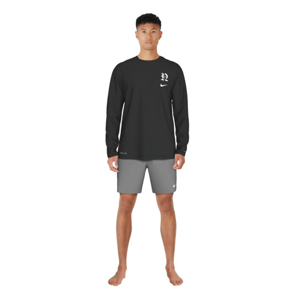 NIKE Hydroguard Long-Sleeve Men's Swim Shirt - Black - L (US SIZE)