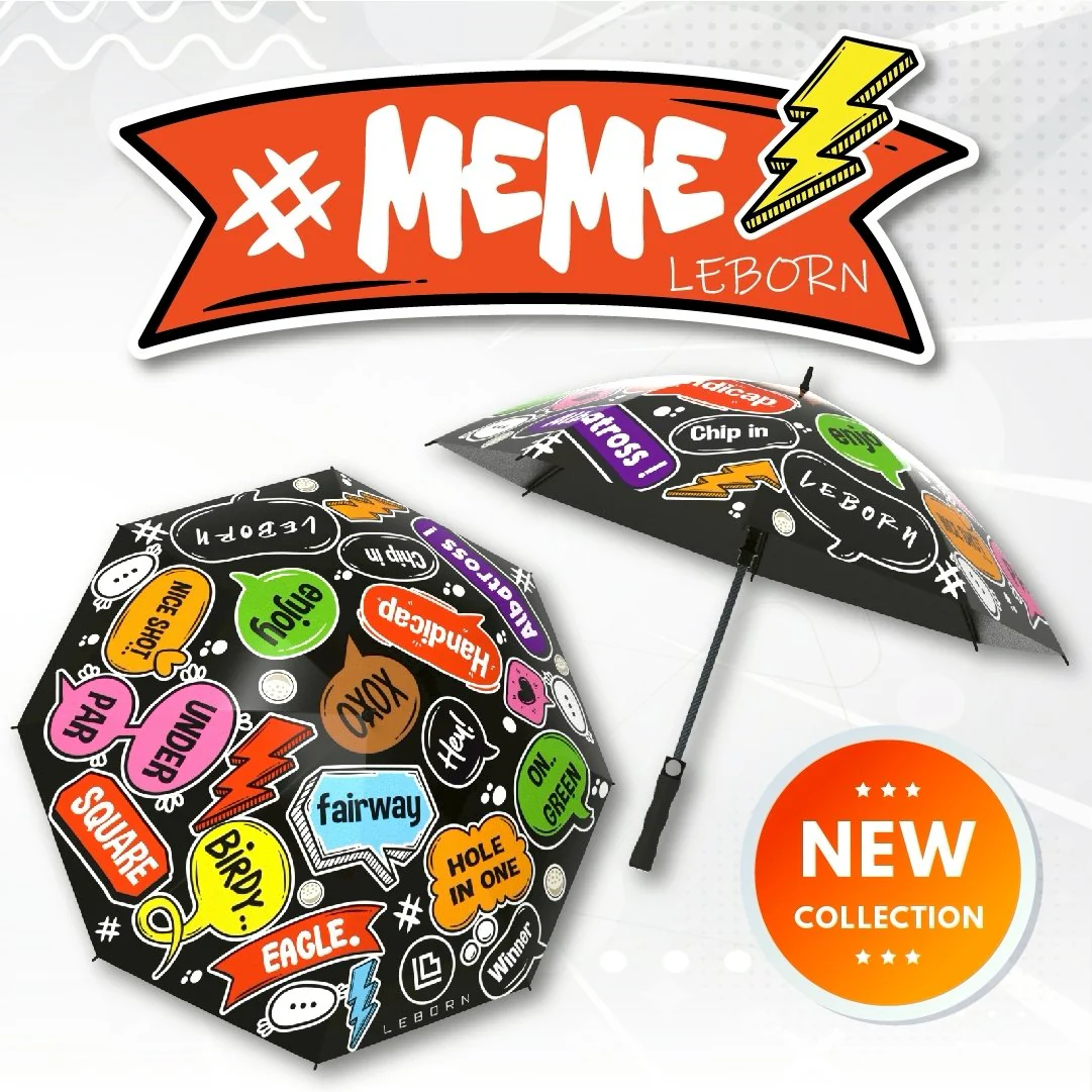 LEBORN ร่มกอล์ฟ 34 นิ้ว [2 ชั้น] ลายกราฟฟิคและการ์ตูน - Multi color - 34 INCES - Birdie