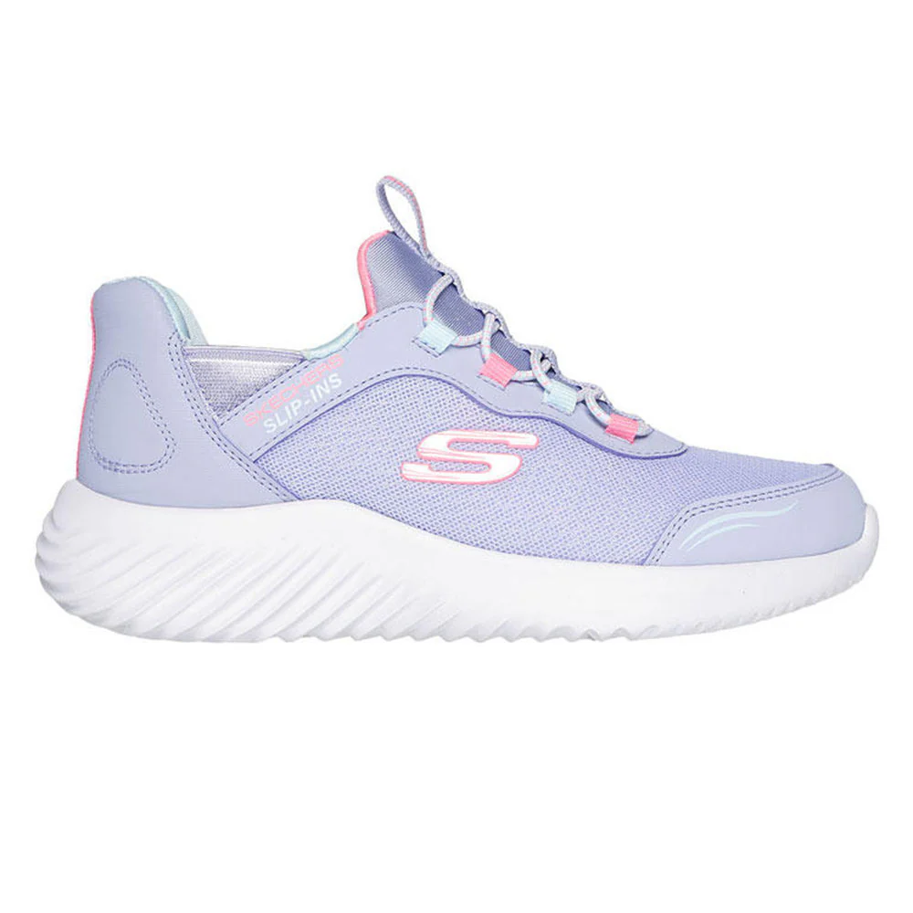 Skechers Slip-ins®: Bounder — цвет фиолетовый, размер US 1, Simple Cute Girls Running Shoes