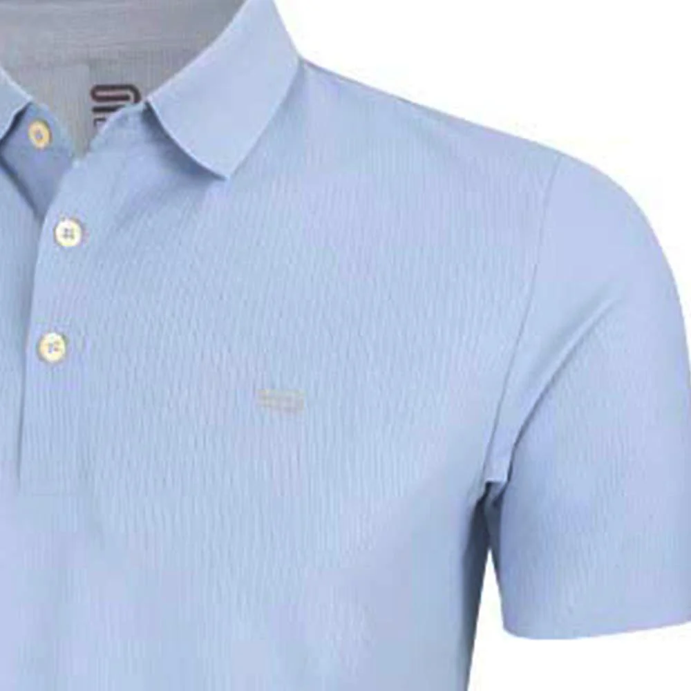 9NINE N25GOPOM05 Men's Golf Polo Shirt - Blue - 2XL (US SIZE)