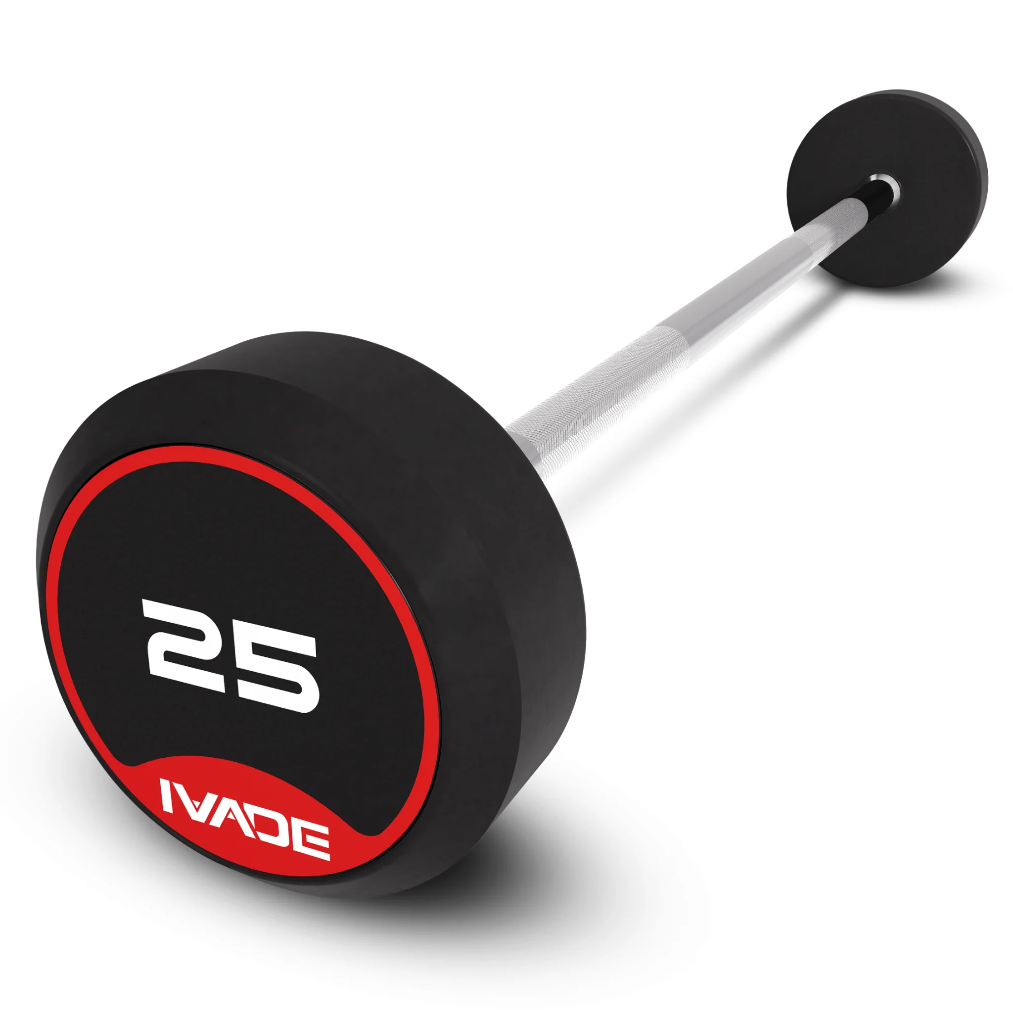 บาร์เบล แกนตรง หุ้มยาง IVADE (MD3009) - Black - 10KG