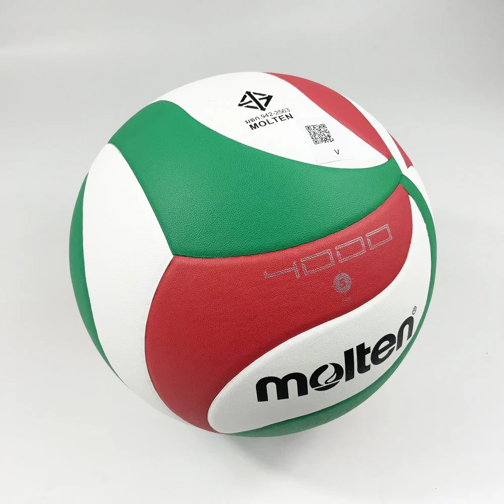 MOLTEN วอลเลย์บอล V5M4000 ลูกวอลเลย์ หนัง PU คุณภาพหนังนิ่มเป็นพิเศษ มีมอก. รุ่นแข่งขัน - Multi color - Volleyball Size 5