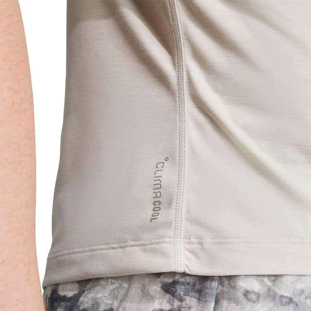 ADIDAS Own The Run Melange Women's Running T-Shirt - Beige - 2XL (ASIAN SIZE)