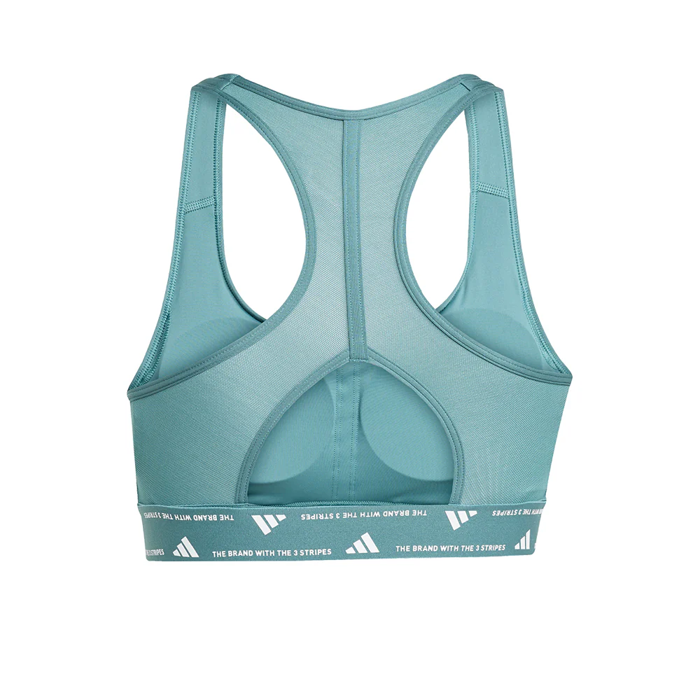 Женский спортивный топ Adidas Powerreact Training Medium-Support — цвет зеленый, L AA-B