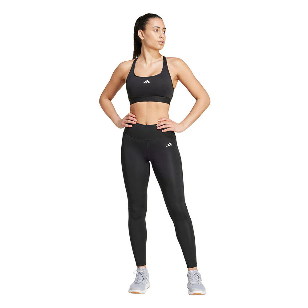 ADIDAS Optime Essentials Stash Pocket Full-Length Women's Training Leggings - Black - 2XL (ASIAN SIZE)