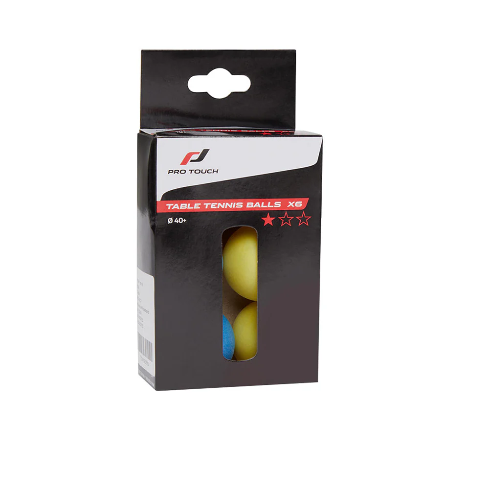 PRO TOUCH Pro Ball 1 Star Table Tennis Ball (6 Pieces) - Multi Color - ONE SIZE