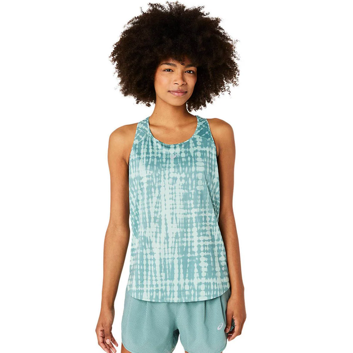 ASICS Road All Over Print Women's Running Tank - Blue - L (US SIZE)