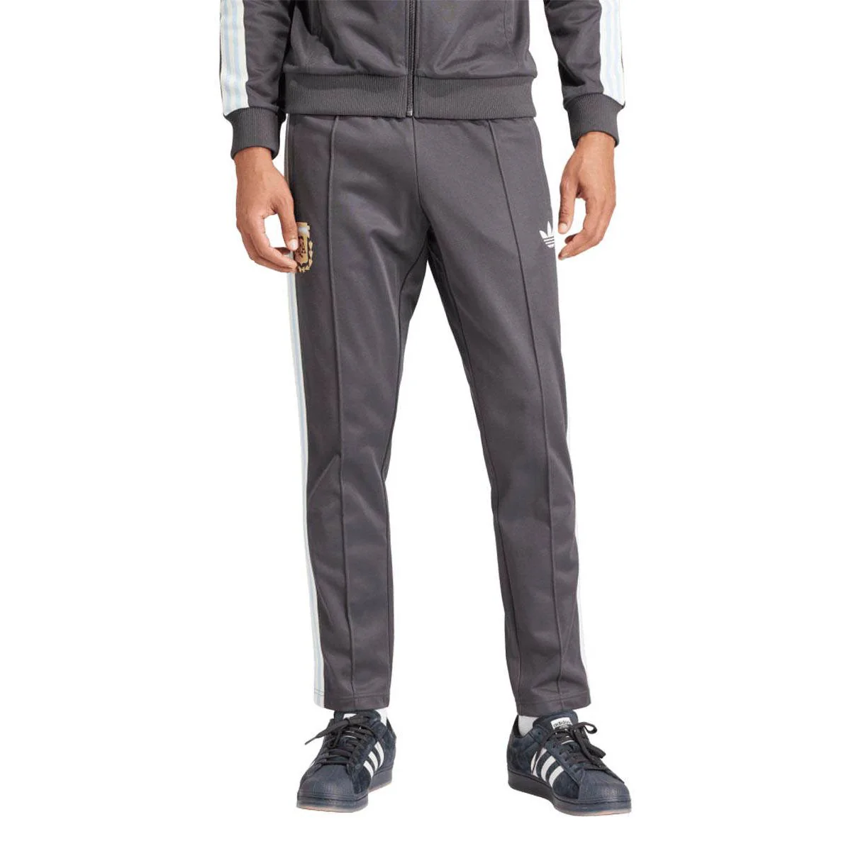 ADIDAS Argentina Beckenbauer Tracksuit Men's Football Pants - Black - L (UK SIZE)