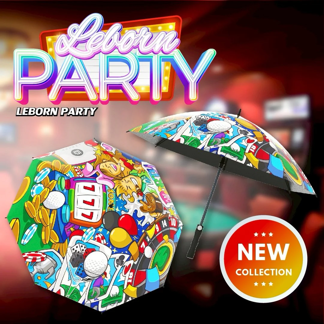 LEBORN ร่มกอล์ฟ 34 นิ้ว [2 ชั้น] ลายกราฟฟิคและการ์ตูน - Multi color - 34 INCES - Birdie