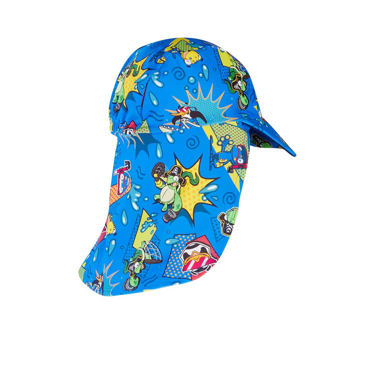 SPEEDO Learn To Swim Sun Protection Boys  Swim Hat - Blue - L (UK SIZE)