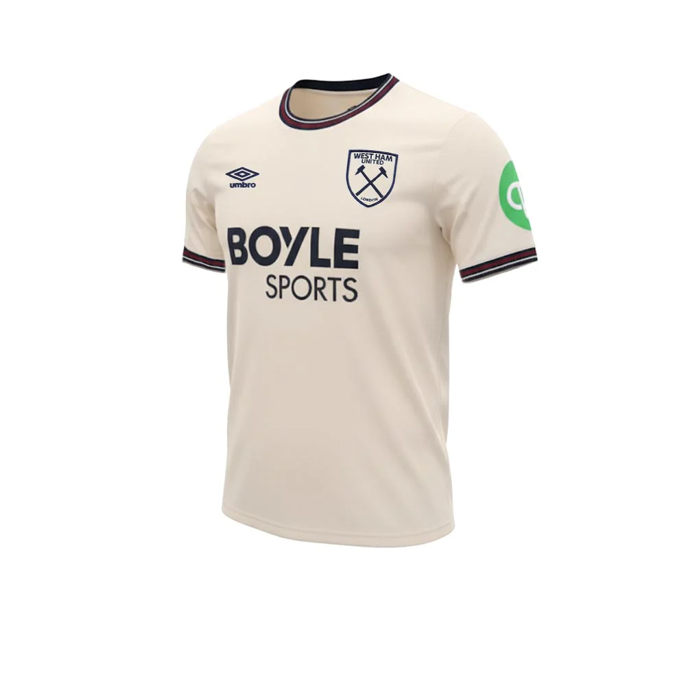 UMBRO Men's West Ham United Away 2025/26 Jersey - Beige - 2XL (US SIZE)