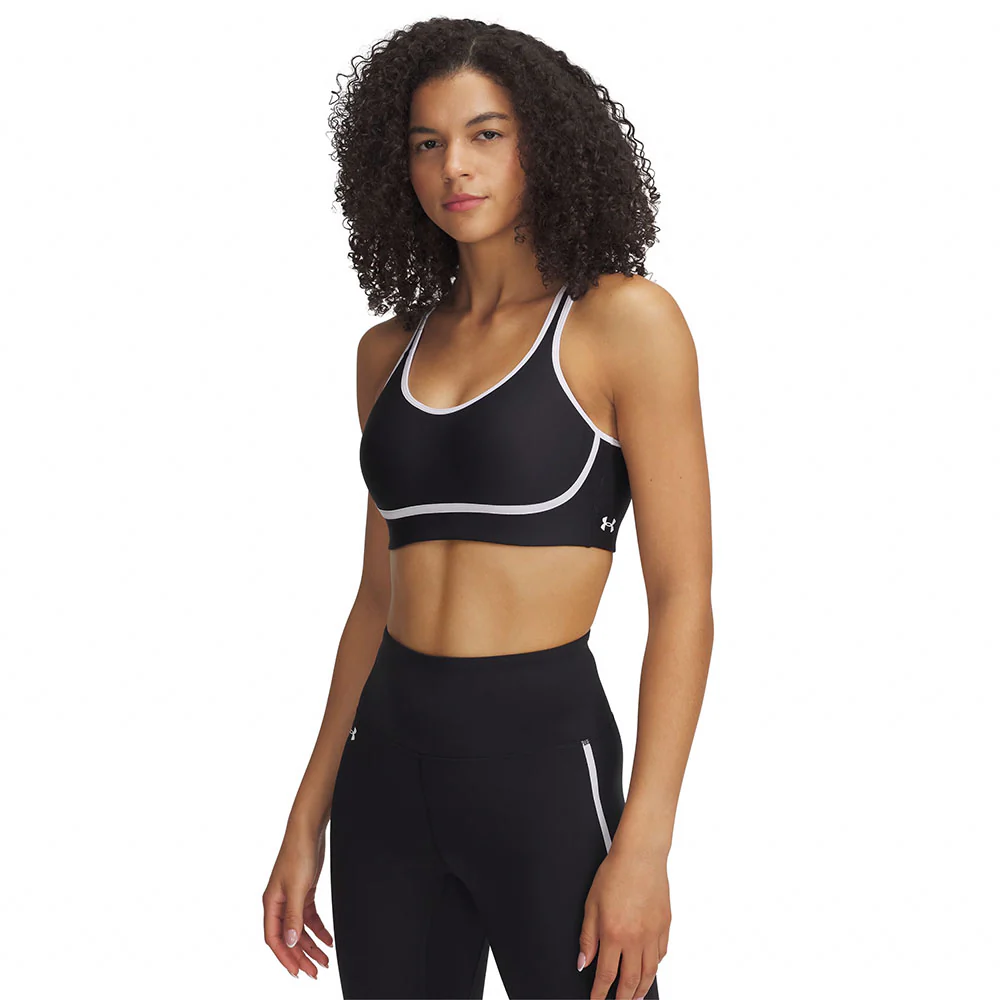 UNDER ARMOUR Infinity Mid Piped Women's Sports Bra - Black - L (US SIZE)