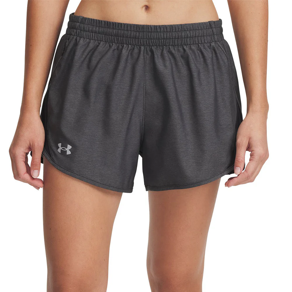 UNDER ARMOUR Fly-By Heather Women's Running Shorts - Black - L (US SIZE)
