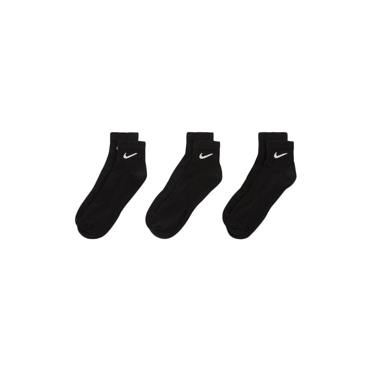 NIKE Everyday Lightweight Unisex Training Socks (3 Pairs) - Black - L (US SIZE)