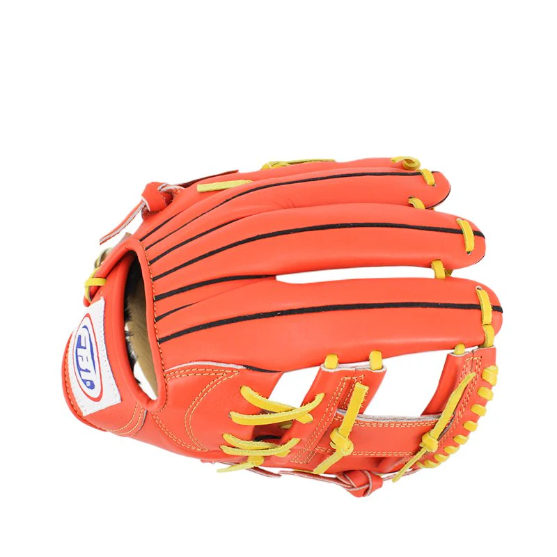 FBT Softball Gloves ถุงมือซอฟบอล Two-Piece 11.75 นิ้ว หนังแท้ Orange74426 - Orange - One size