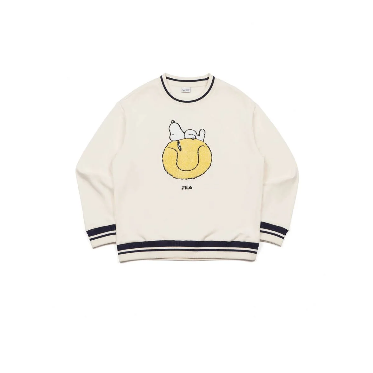 Свитшот унисекс Fila Peanuts FW2SSG4P006X — цвет белый, размер 2XL (американский размер)