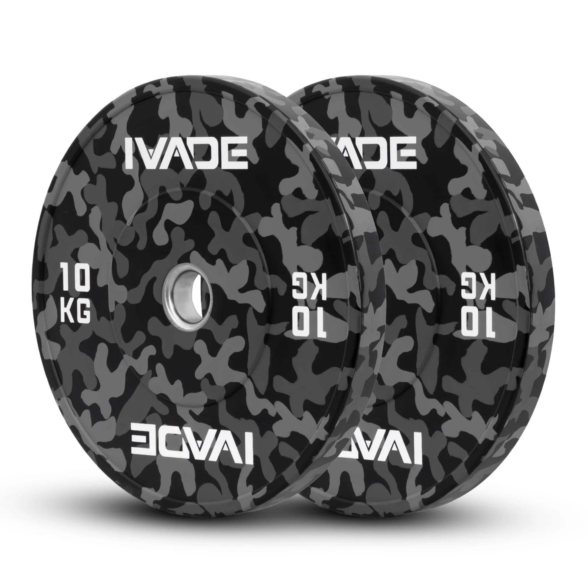 แผ่นน้ำหนัก 5-25กิโล x 2 แผ่น FB BUMPER (รูขนาด 2 นิ้ว) รุ่น FB - Grey - 10 KG