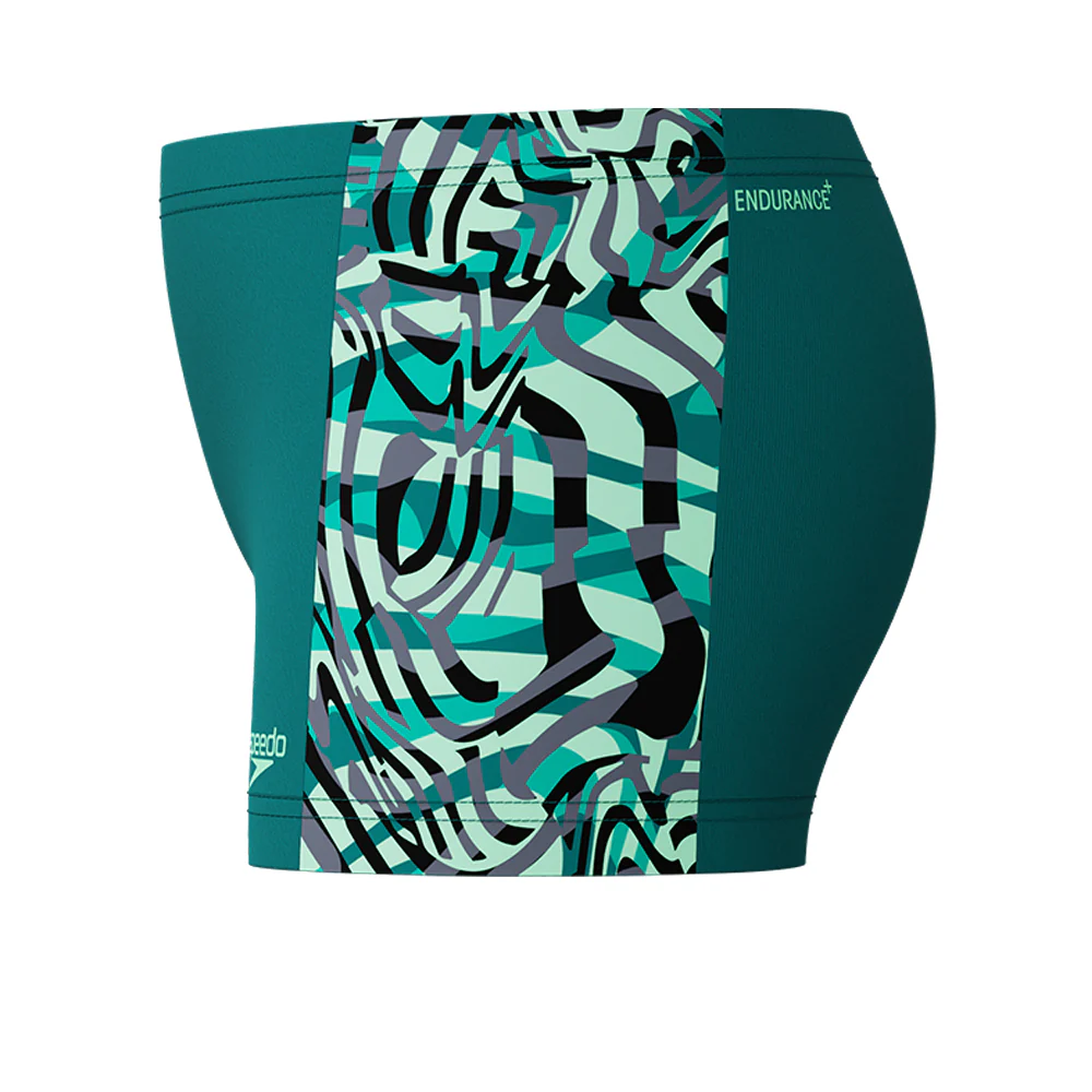 SPEEDO Panel Aquashort Boys Swim Shorts - Green - 11-12 YEARS