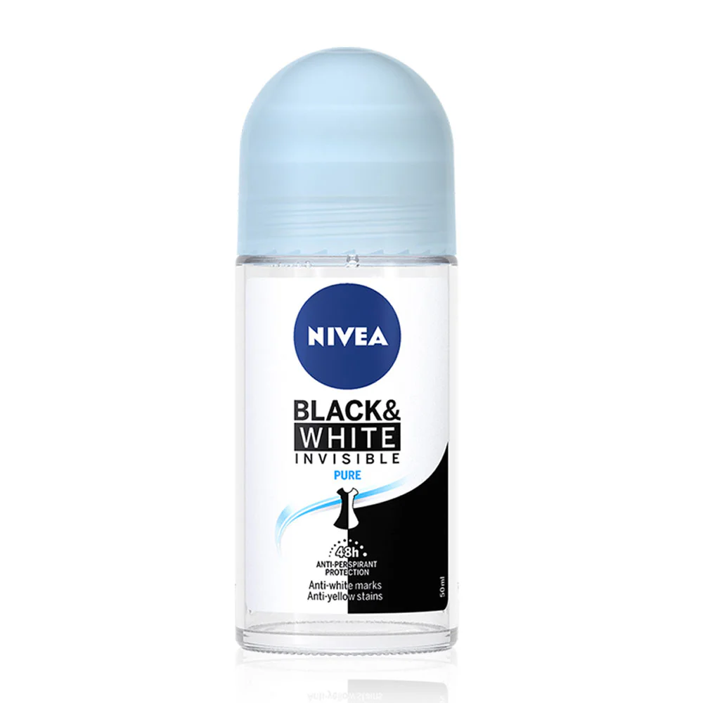 NIVEA Invisible For Black & White Pure Roll On 50 мл