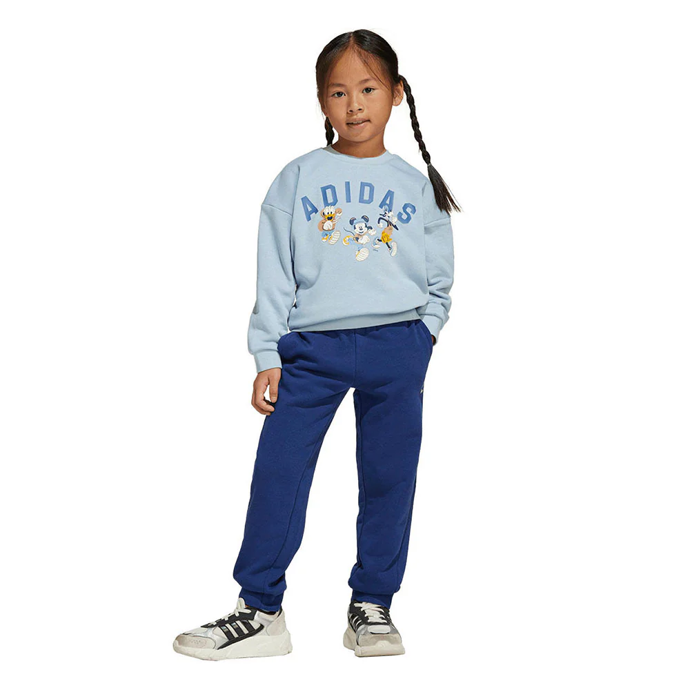 ADIDAS x Disney Mickey Mouse Sweatshirt Joggers Kids Set - Blue - 110 CM