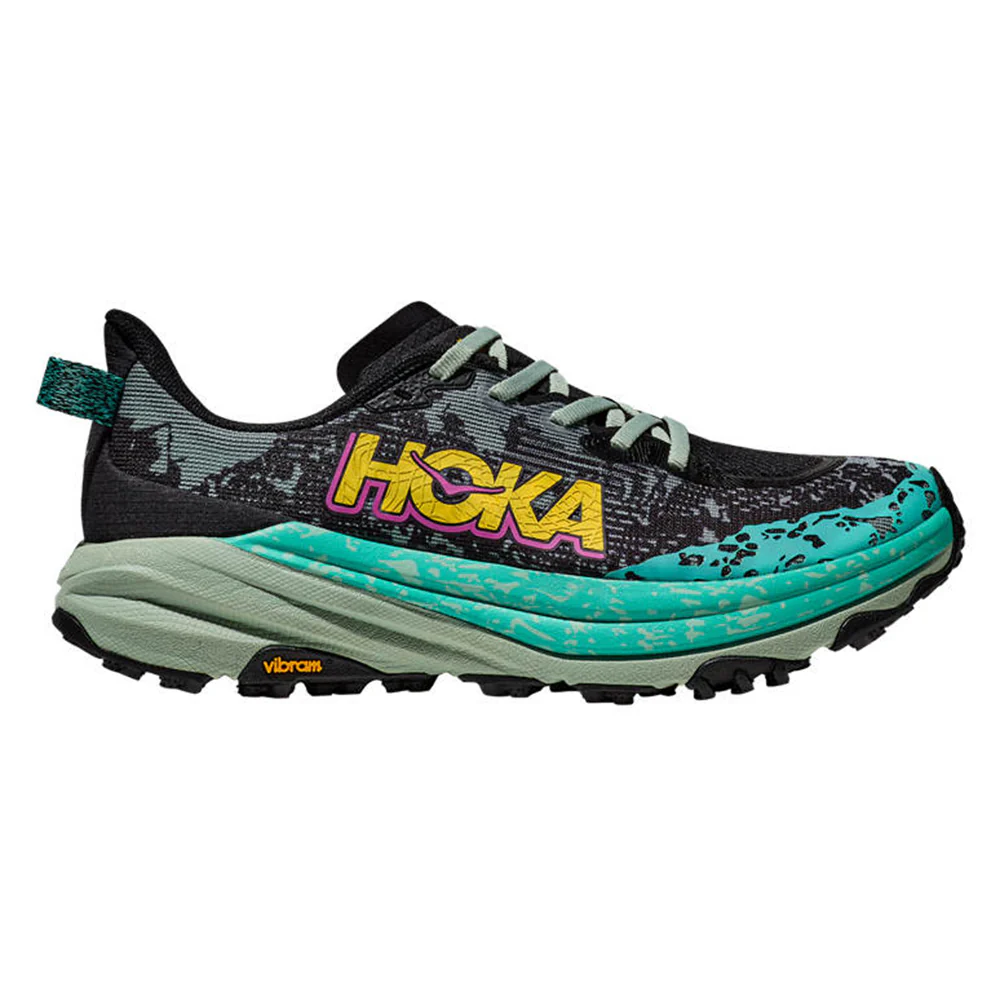 HOKA Speedgoat 6 Women's Trail Running Shoes - Black - US 6.5