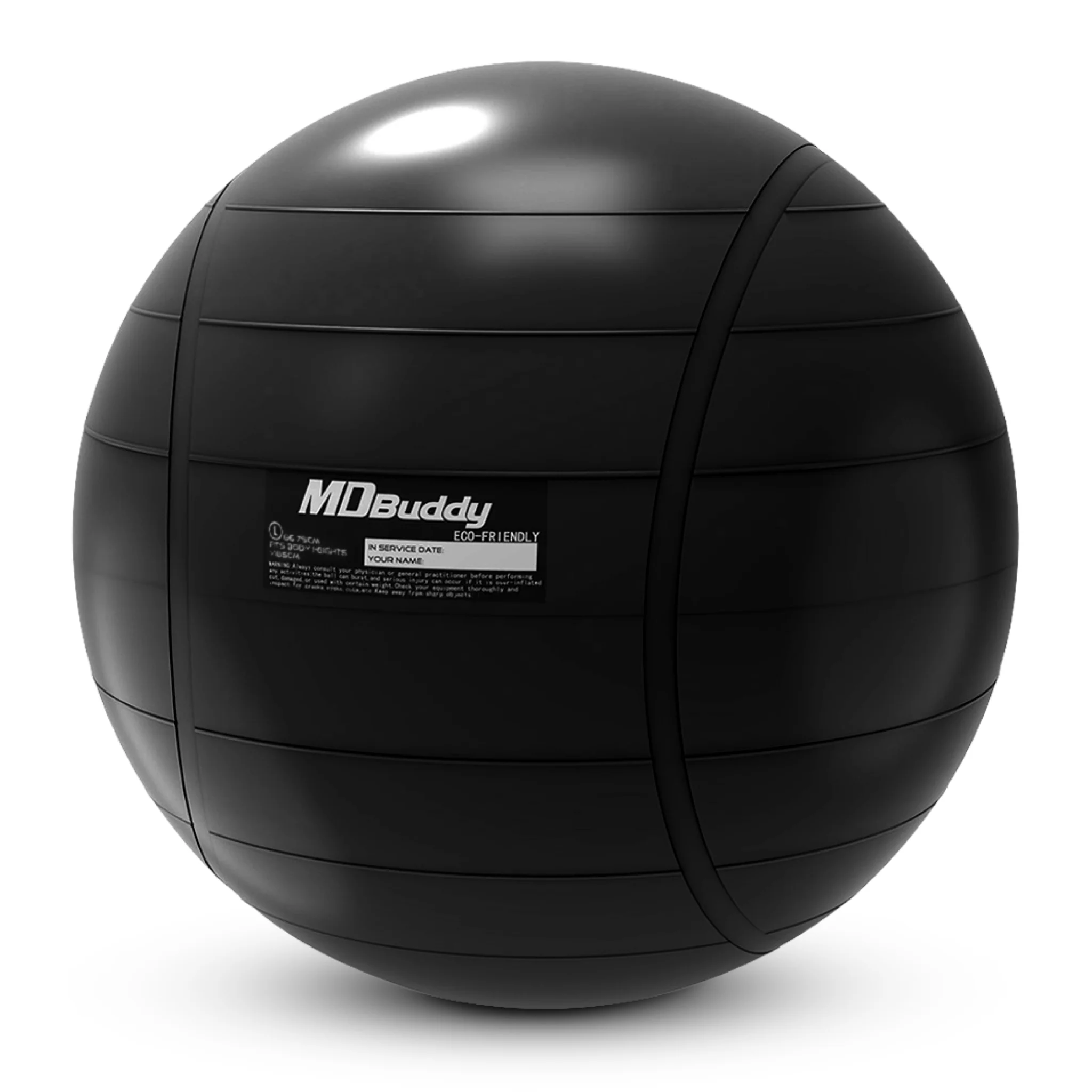 MDBuddy ลูกบอล Commercial Gym Ball ขนาด 75CM (MD1281-75MM) - Black - ONE SIZE