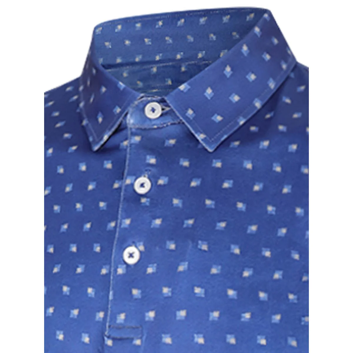 9NINE N24GOPOM07 Men's Golf Polo Shirt - Blue - 2XL (US SIZE)