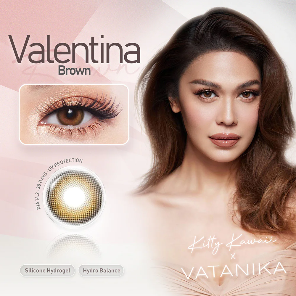 Kitty Kawaii Plus Contact Lens Vatanika Valentina Brown [1 Pair]