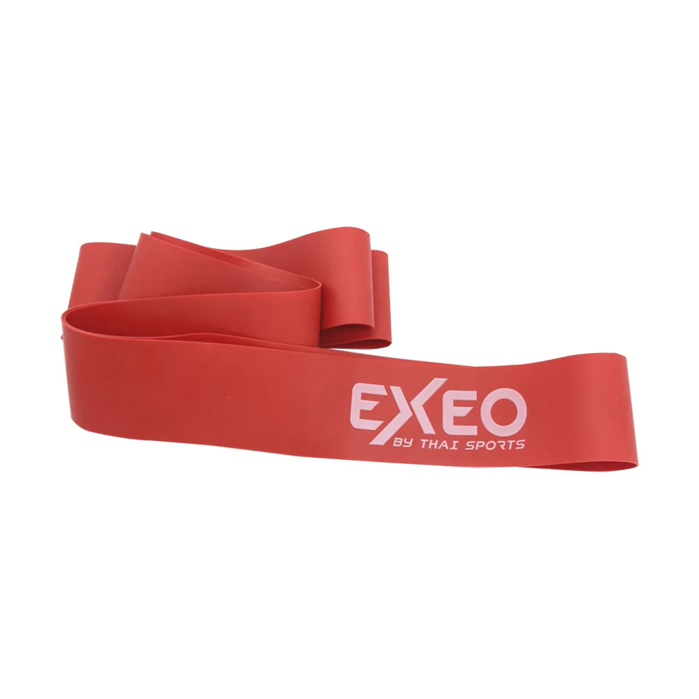 EXEO Super Band แถบยางบริหารแบบห่วงยาว 0.8 มม. - Red - ONE SIZE
