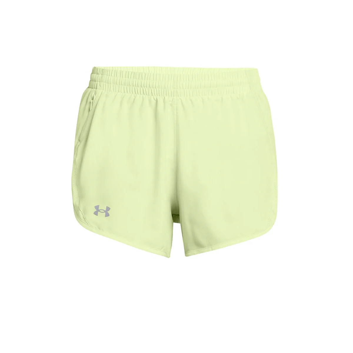 Женские беговые шорты Under Armour Fly-By 3 — цвет зеленый, размер L (американский размер)
