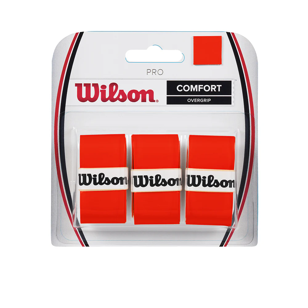 WILSON Pro Overgrip Tennis Overgrip (3 Pieces) - Orange - ONE SIZE