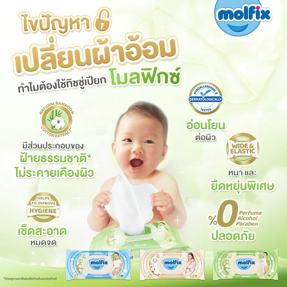 Molfix Hygienic Baby Wipes 100 Sheets — Hygienic