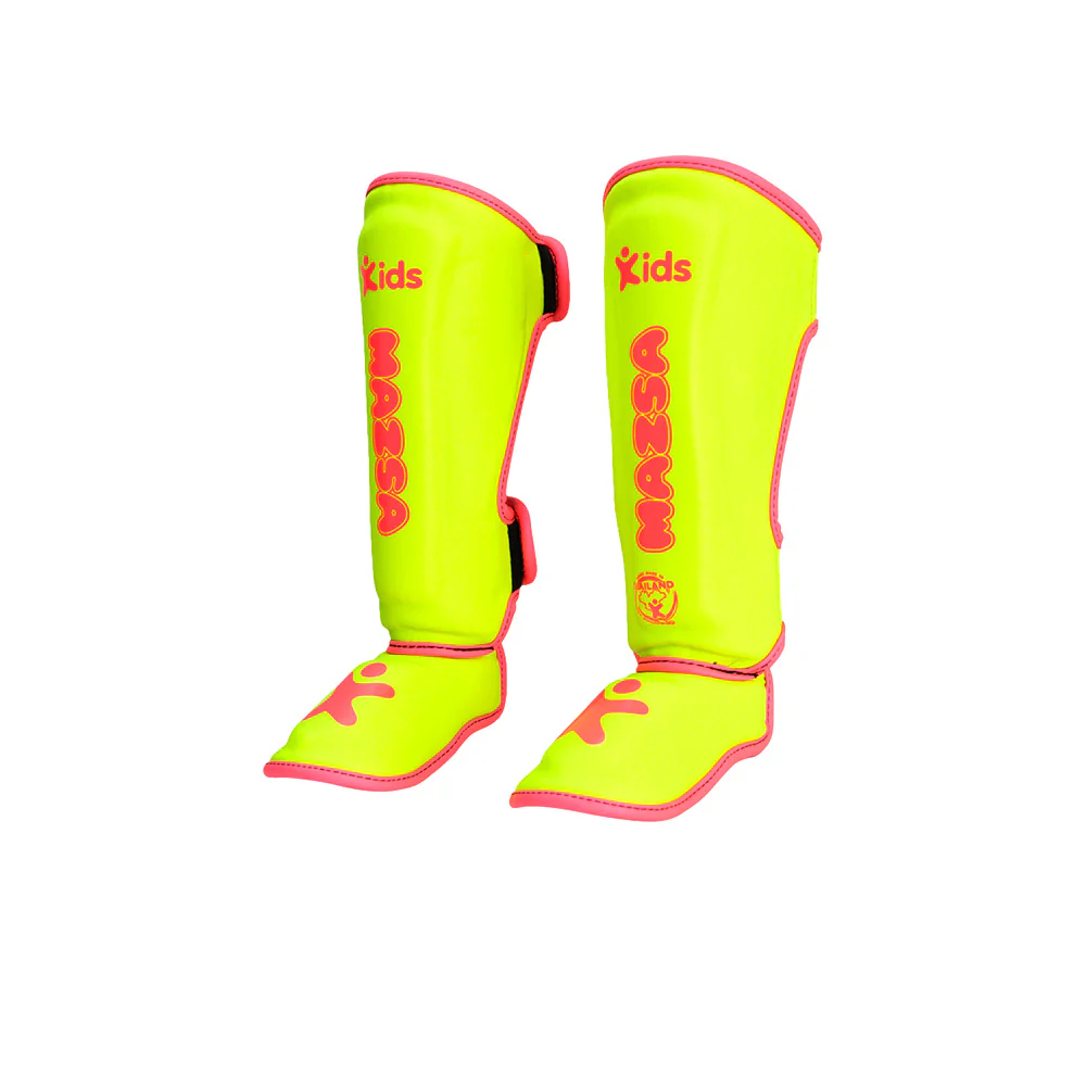 MAZSA Puj SEX1204900 Kids Boxing Shin Guards - Yellow - L