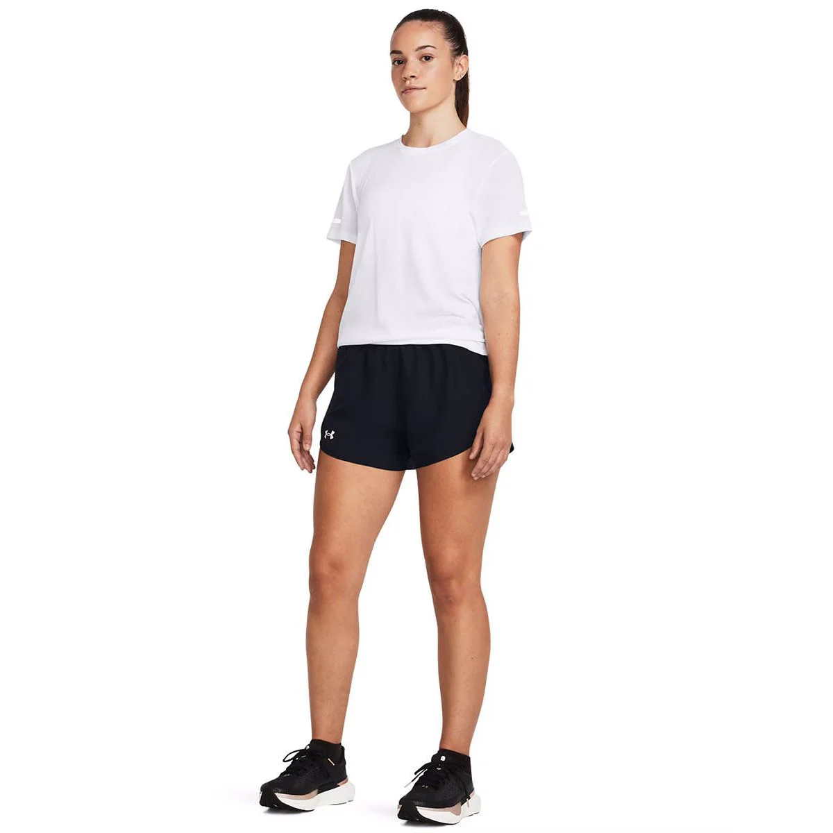 UNDER ARMOUR Fly-By 3" Women's Running Shorts - Black - L (US SIZE)