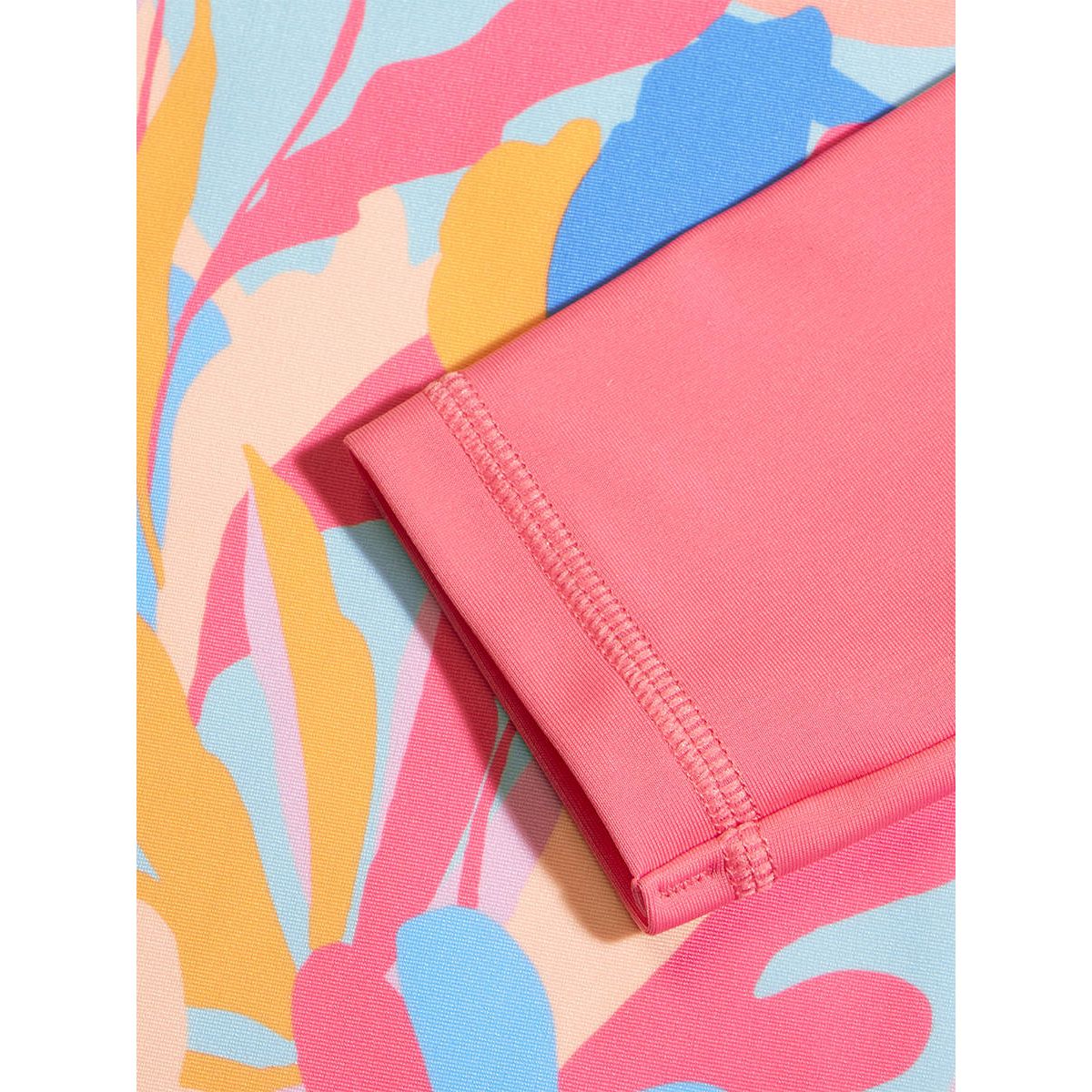 Speedo Printed Long Sleeve Girls Rashguard — цвет розовый, 11-12 Years