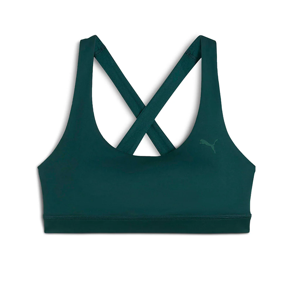 PUMA Cloudspun Women's Training Sports Bra - Green - L (UK SIZE)