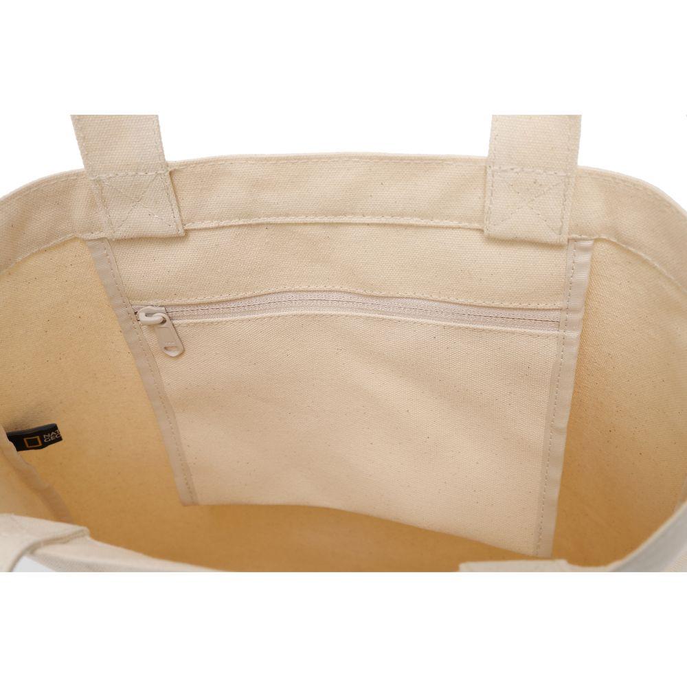 NATIONAL GEOGRAPHIC TOTE BAG N245ATO010-012 กระเป๋าถือ ผู้ชายและผู้หญิง WHITE - White - ONE SIZE
