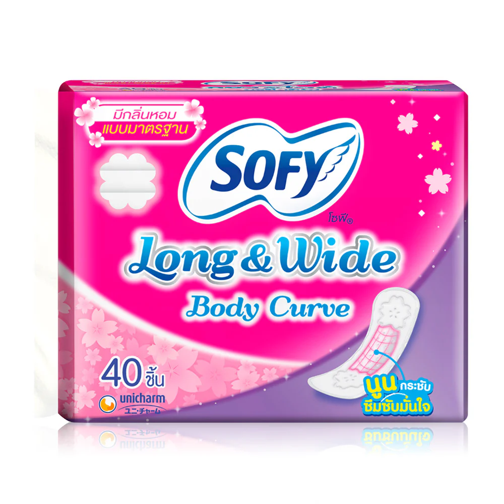 Sofy гигиенические прокладки Long & Wide Body Curve Scented 40 шт