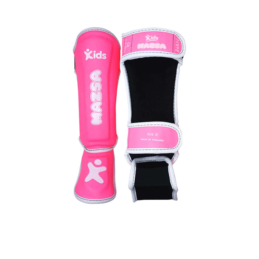 MAZSA SEX1204600 Kids Football Shin Guards - Pink - L