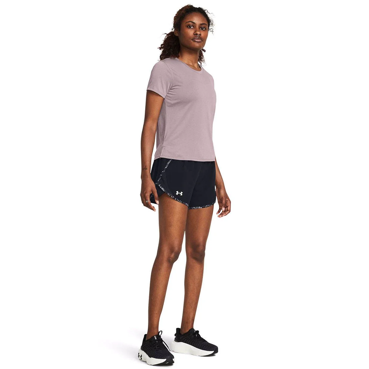 UNDER ARMOUR Fly-By Printed 3" Women's Running Shorts - Black - L (US SIZE)