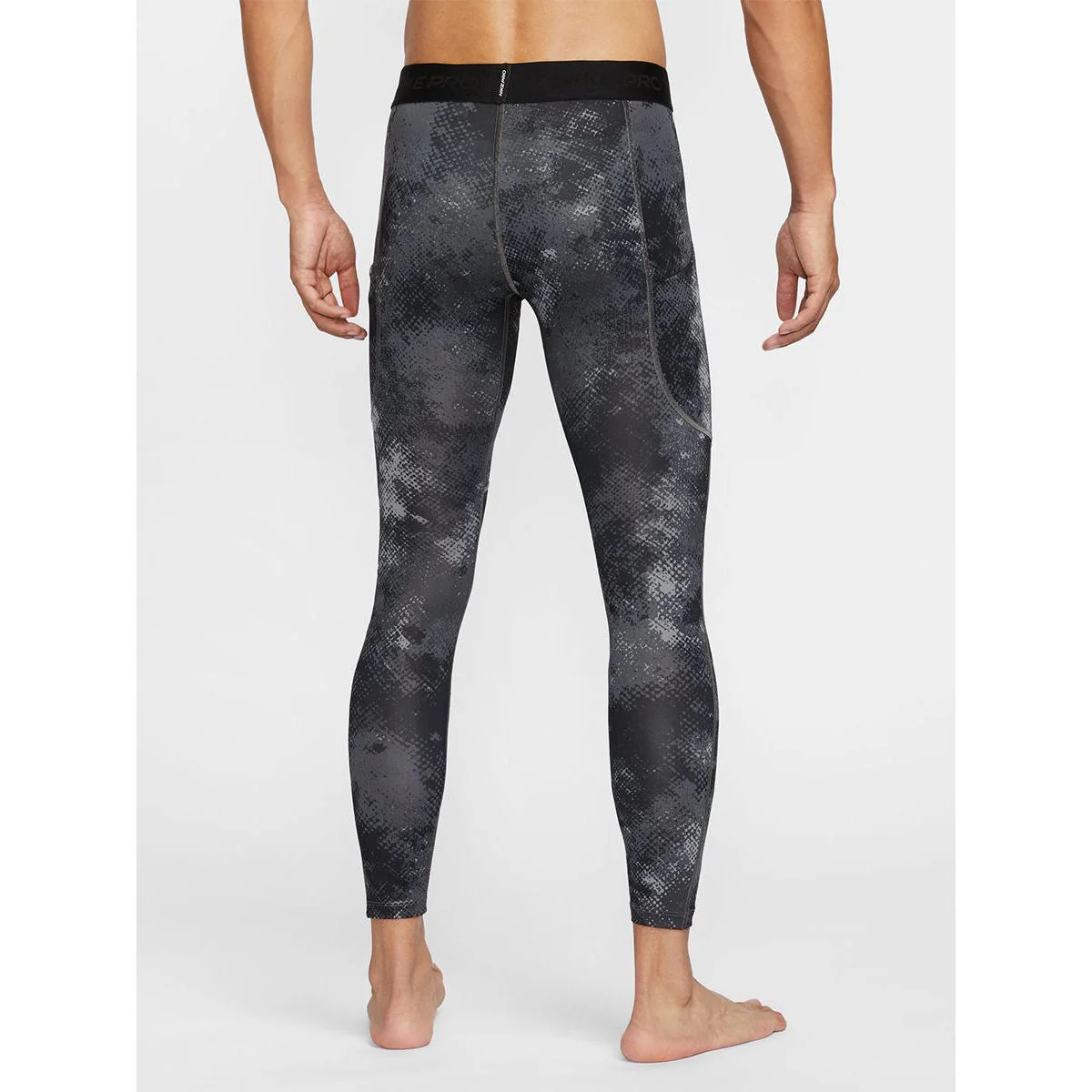 NIKE Pro Camo Men's Compression Pants - Black - L (ASIAN SIZE)