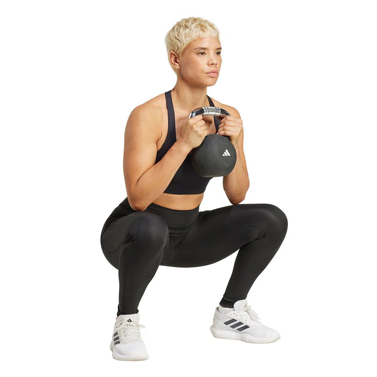 ADIDAS Optime Full-Length Women's Training Pants - Black - L (ASIAN SIZE)