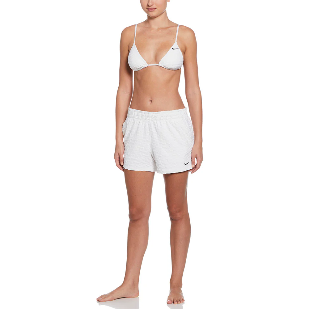 Женские шорты Nike Swoosh Link Terry Cover-Up Swim — цвет белый, размер L (американский размер)