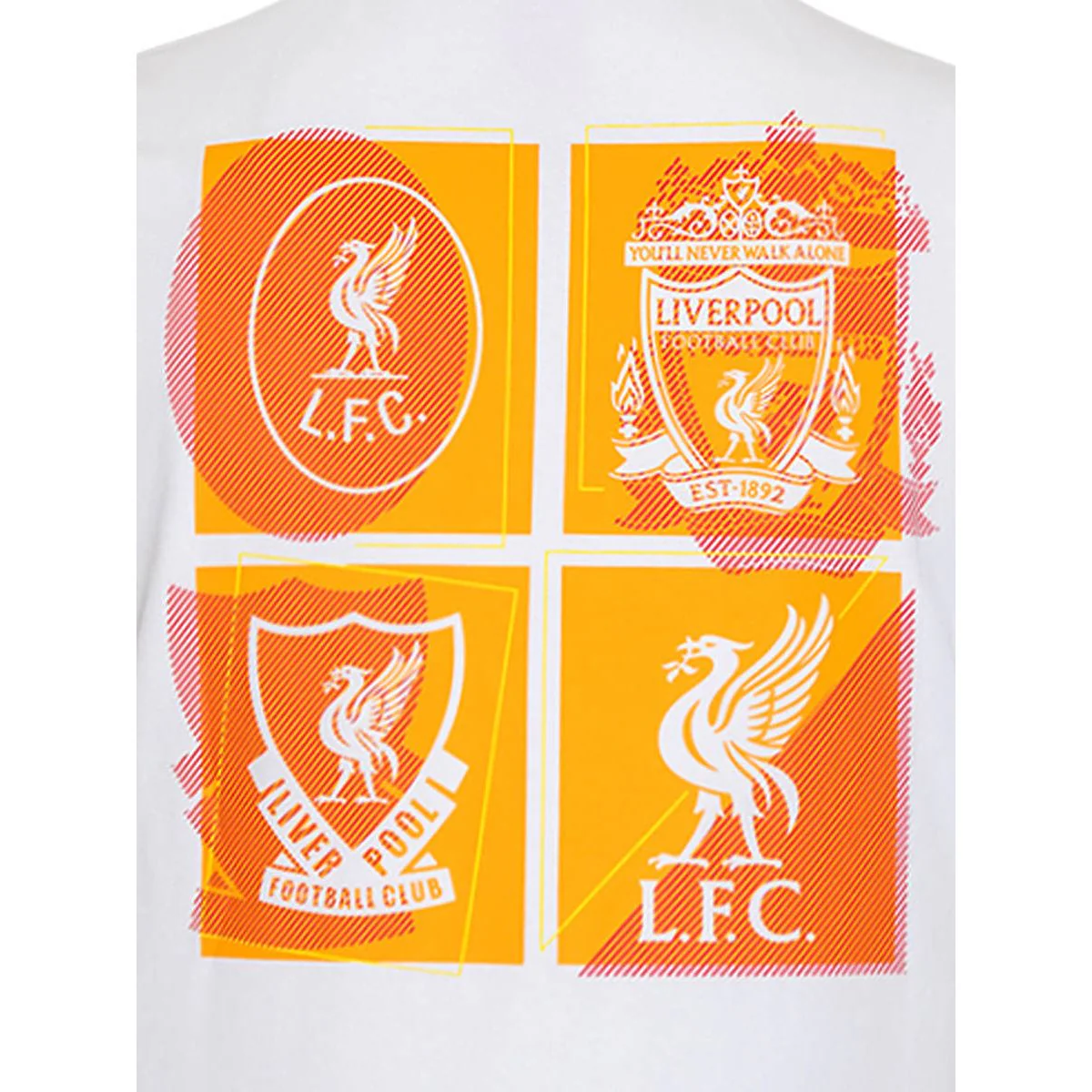 LFC Crest Logo Men's Football T-Shirt - White - 2XL (UK SIZE)