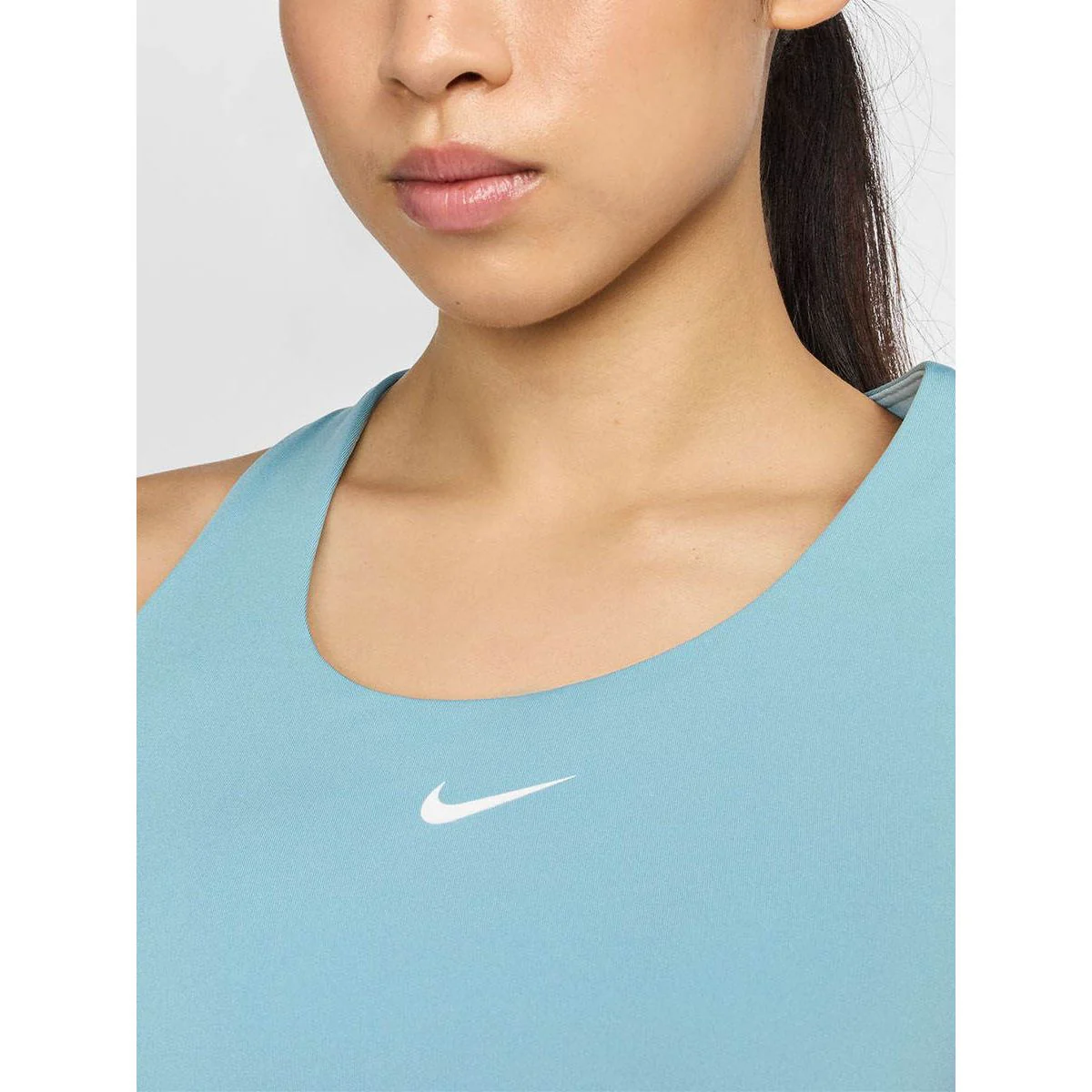 NIKE Swoosh Medium-Support Padded Women's Training Tank - Blue - L (US SIZE)