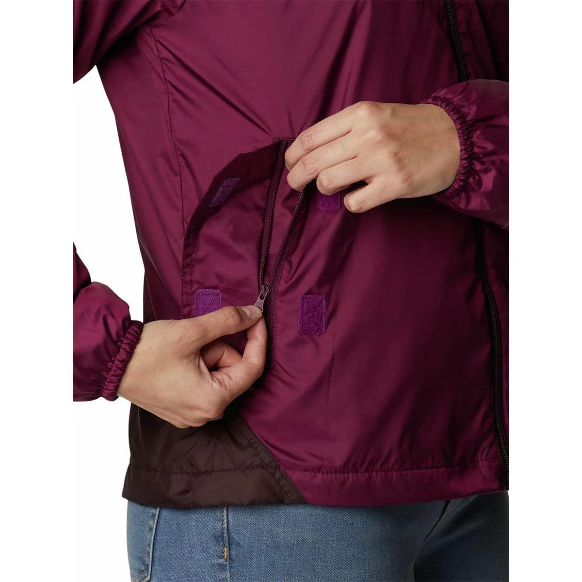 Женская куртка Columbia Flash Challenger Fleece Lined Windbreaker Hiking — цвет фиолетовый, размер 2XL (американский размер)