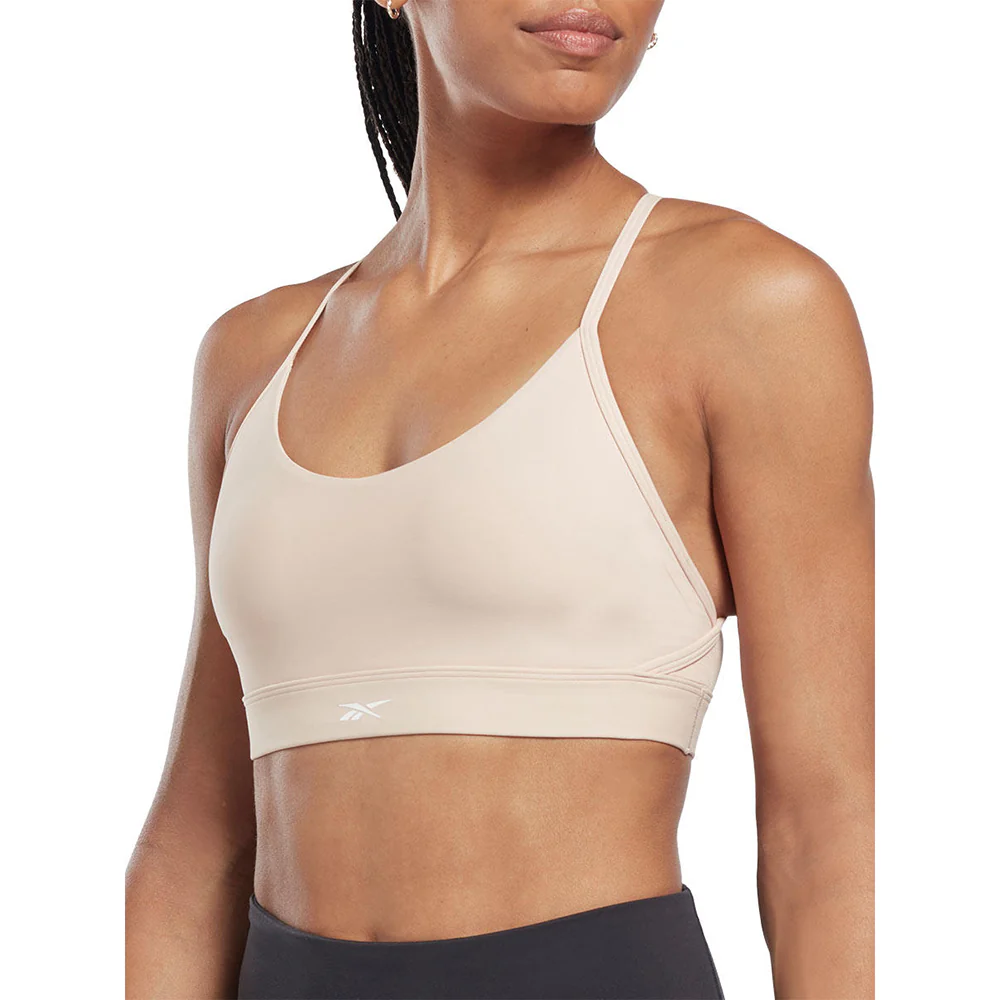 REEBOK Lux Strappy Women's Sports Bra - Beige - L (US SIZE)